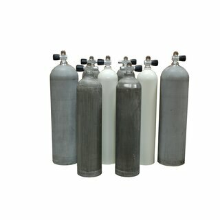 MES 11,1 L / 207 bar alu cylinder, natural with valve 12144
