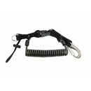 spiral cable with s..s carabiner