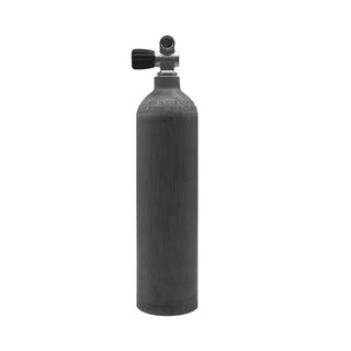 MES 3 L/200 bar alu cylinder, natural , with valve 12144