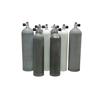 MES 5,7 L/ 207 bar alu cylinder, natural with valve 12144