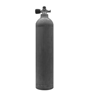 MES 7 L/ 200 bar Alu cylinder, natural with valve 12544LI