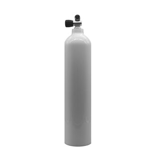 MES 7 L/200 bar alu cylinder white with valve 12144
