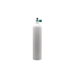 7 L / 200 bar alu cylinder white with Nitrox valve 12400 RE ( M26x2 outlet)