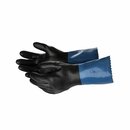 Vinyl Handschuhe, schwarz/blau L